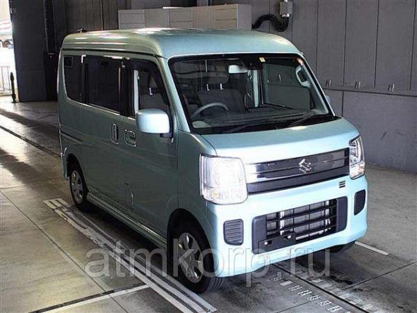 Минивэн SUZUKI EVERY WAGON класса микровэн кузов DA17W гв 2015 4WD пробег 30 тыс км цвет зеленый